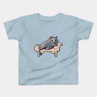 Chonk Lounge Cat Kids T-Shirt